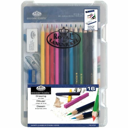 ROYAL BRUSH Clearview Mini Art Set-Drawing 16pc RSETART3